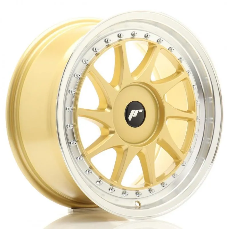 LLANTA JR Wheels JR26 17x8 ET20-35 BLANK Gold w/ Machined Lip