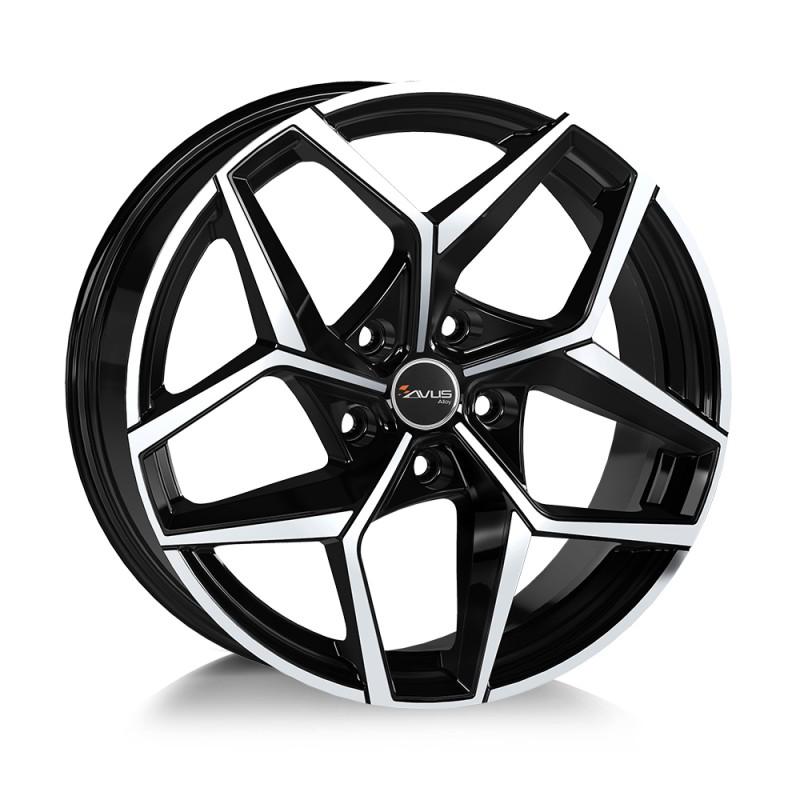 Llanta avus ac-523 8.5x19 5x112 et39,5 66.6 black polished