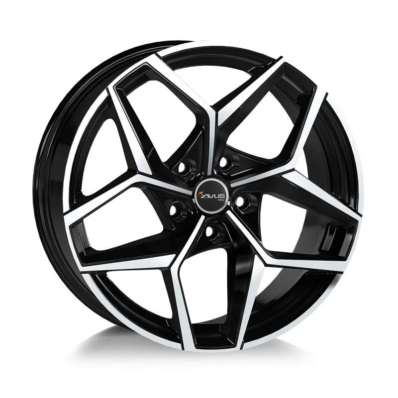 Llanta avus ac-523 8x19 5x112 et29.5 66.7 black polished