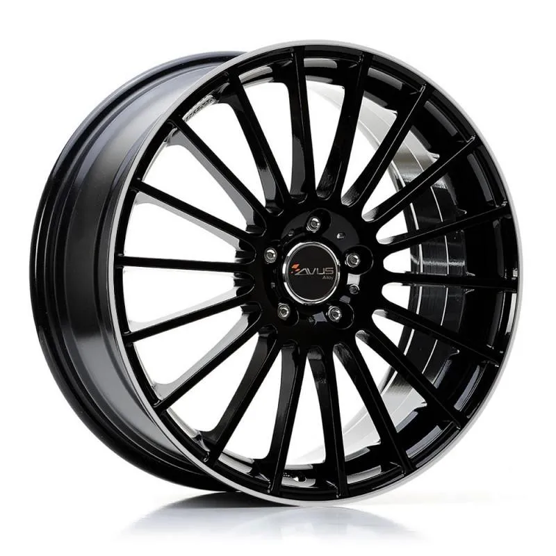 Llanta avus ac-m03 8x18 5x112 et35 66.6 black lip